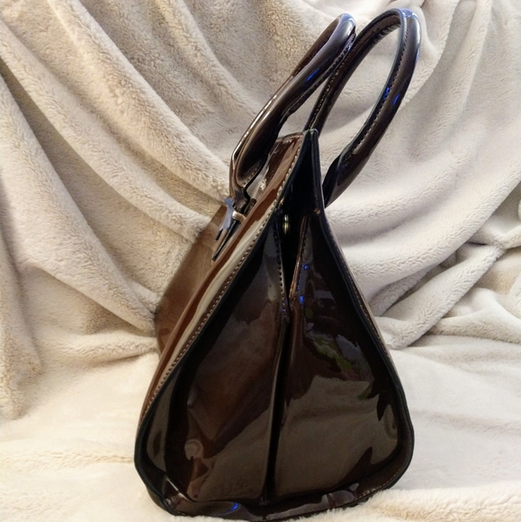 Brown Mia K. MKF Patent Satchel - Picture 3 of 6